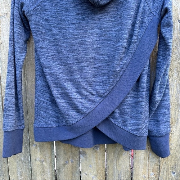 Athleta girl cross cross back hoodie heathered grey Sz XL/14 - Picture 8 of 11